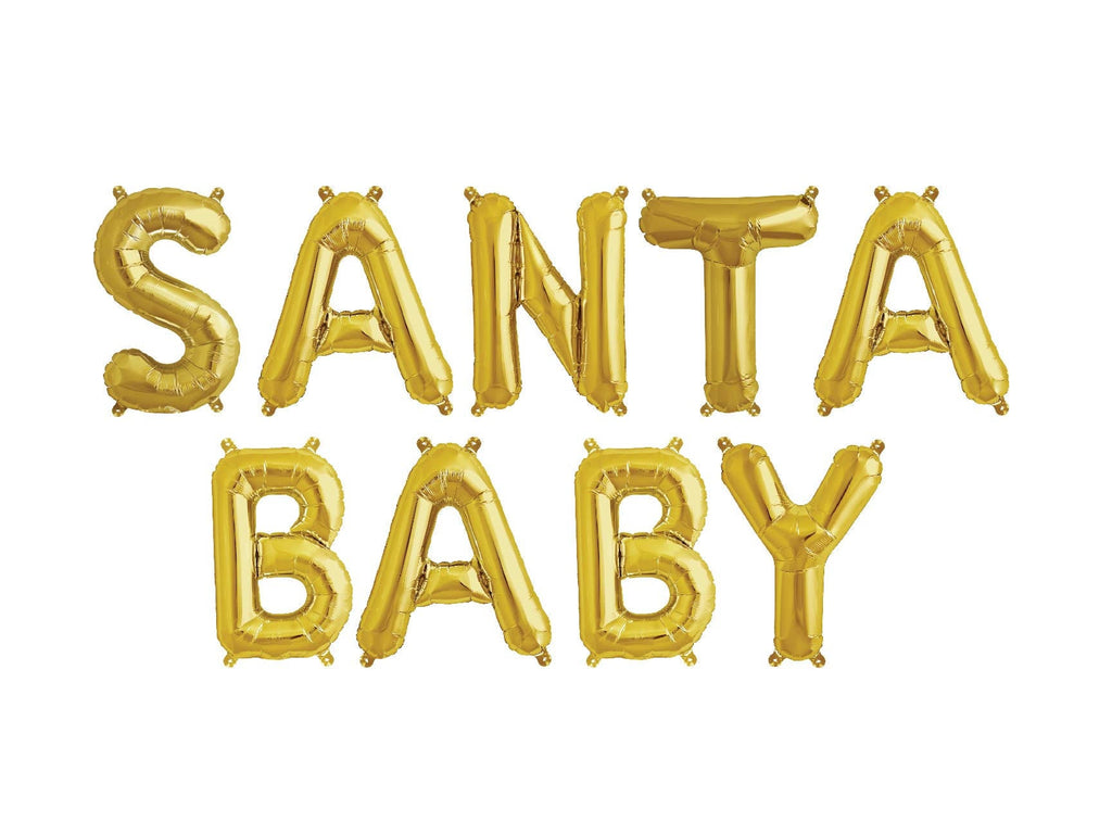 Santa Baby Balloon Banner - Christmas Party Decor - Santa Decor - Christmas Photo Prop - Christmas Backdrop - Holiday Party Decor - Balloons