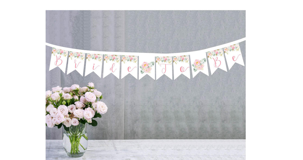 Bride to Be Floral Banner