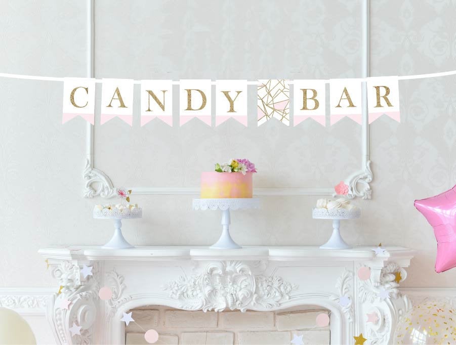 Candy Bar Pink-Dipped Banner
