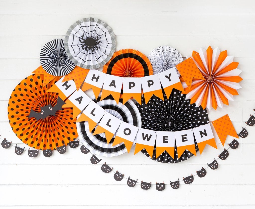 Halloween Party Fans - Set of 8