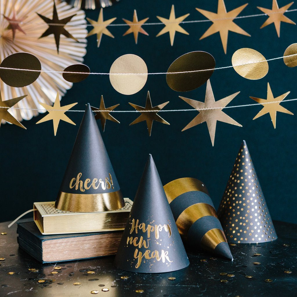 New Year's Eve Party Hats - Party Hats - Set of 8