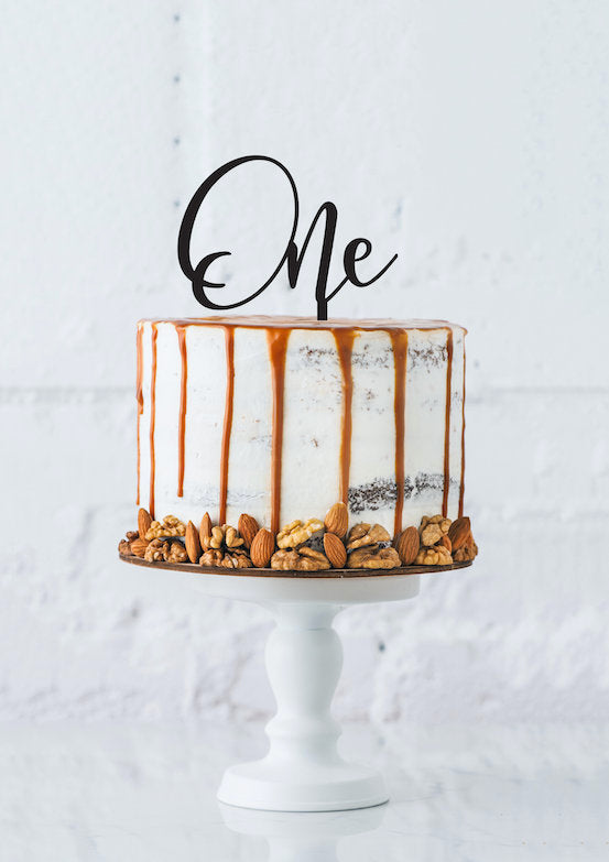 One Acrylic Cake Topper