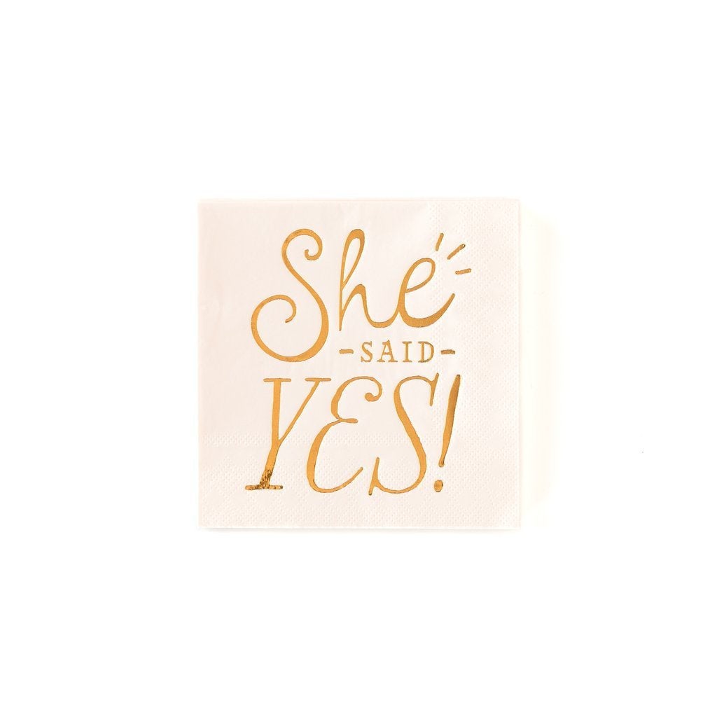 She Said Yes Party Napkins - Set of 25