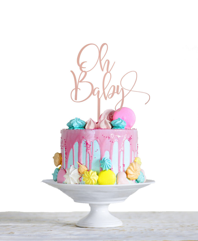 Oh Baby Acrylic Cake Topper