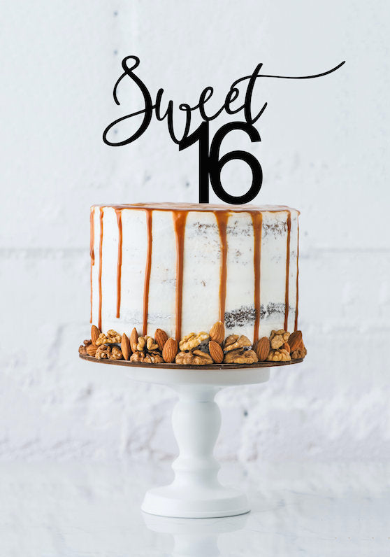 Sweet 16 Acrylic Cake Topper