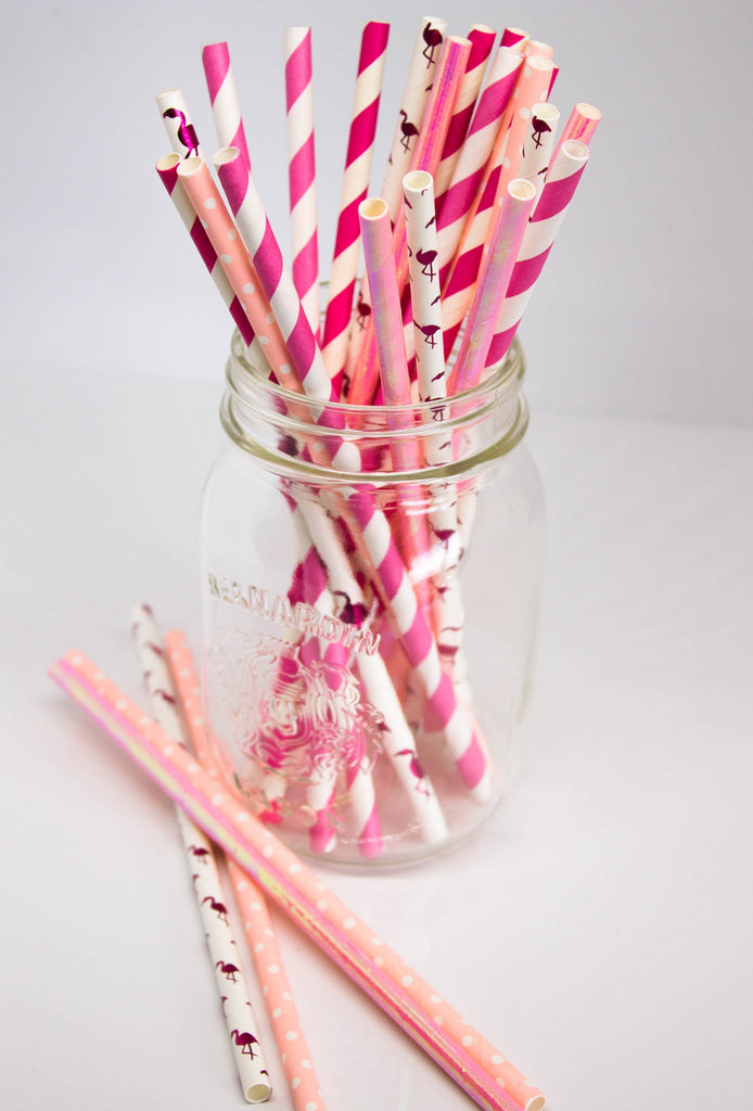 Pink and Flamingo Straws