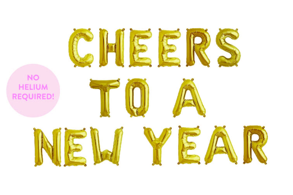 Cheers to a New Year Balloon Banner