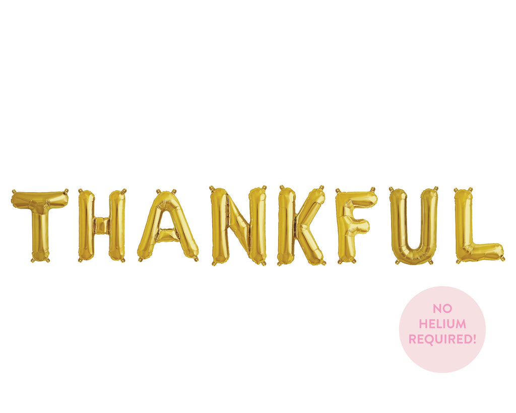 Thankful Balloon Banner - Thanksgiving Banner - Thanksgiving Party Decor - Thanksgiving Balloons - Friendsgiving - Thankful Theme Decor