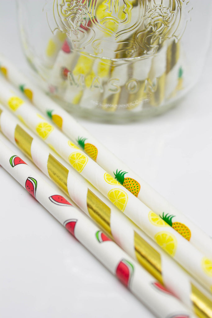 Lemon, Pineapple & Watermelon Straws