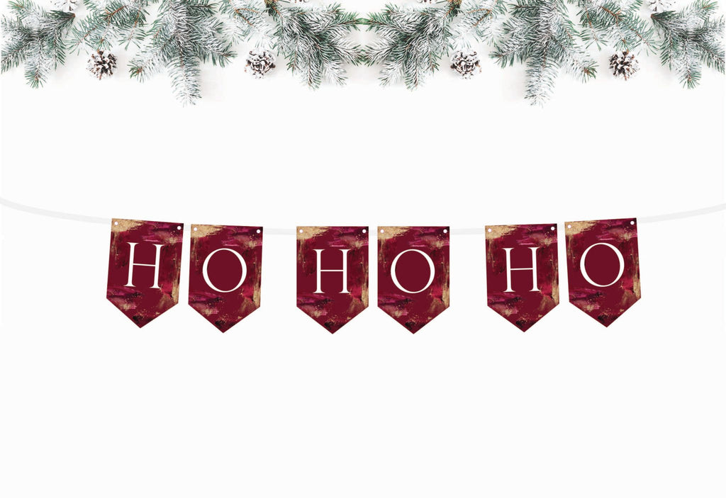 HO HO HO Christmas Banner