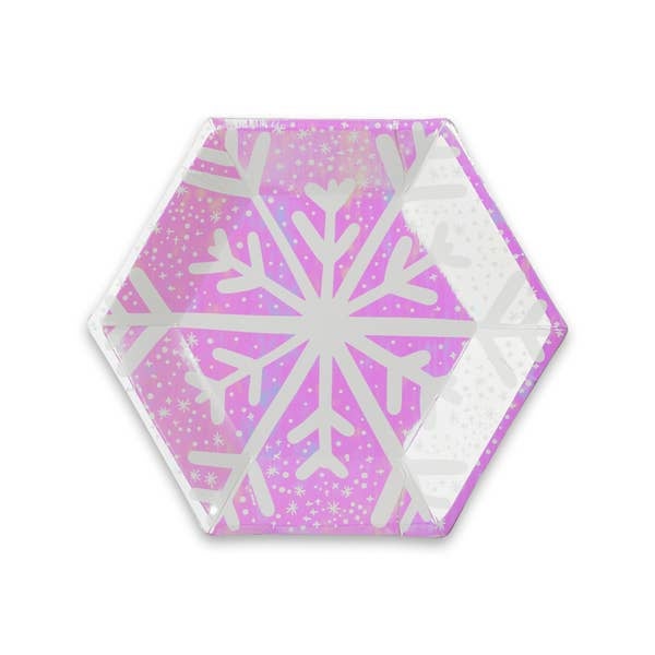 Frosted Snowflake Dessert Plates