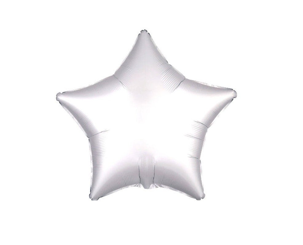 19" Satin White Star Balloon