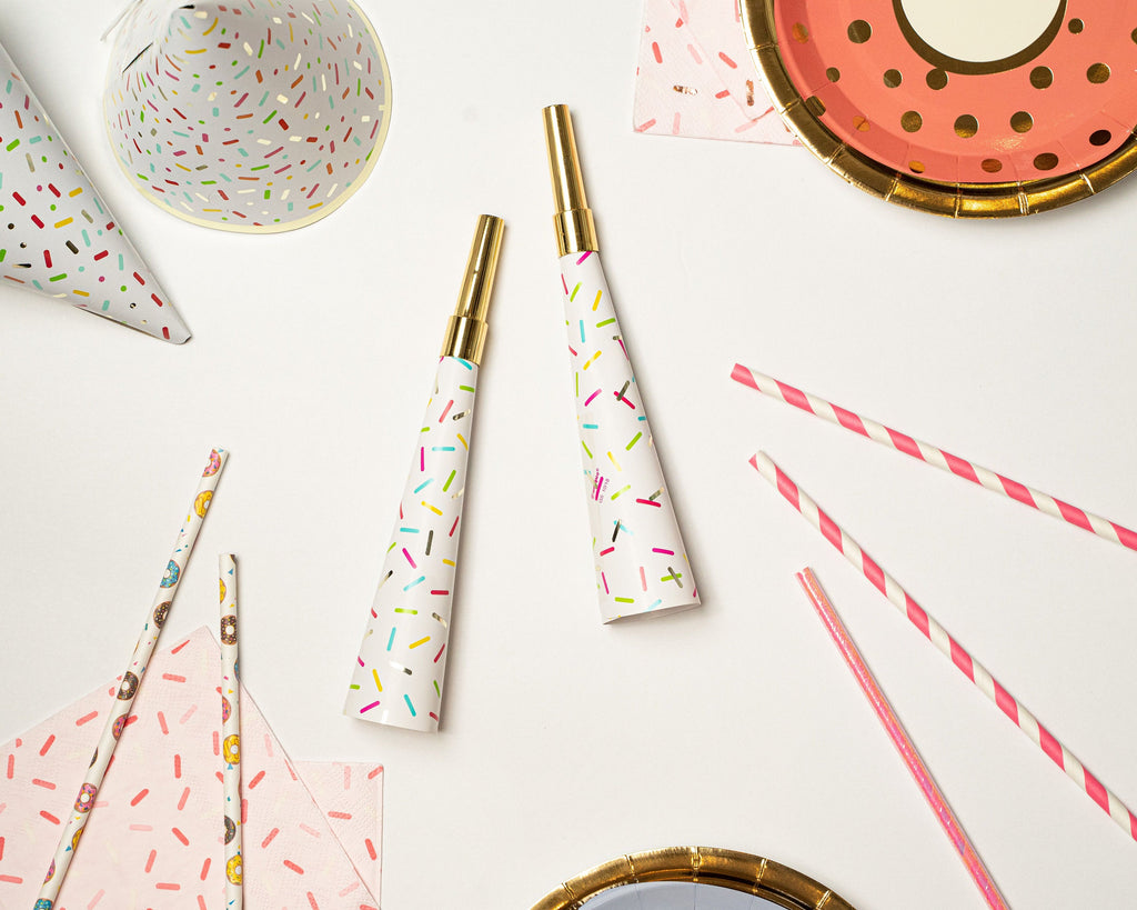 Sprinkle Party Hats with Gold Foil