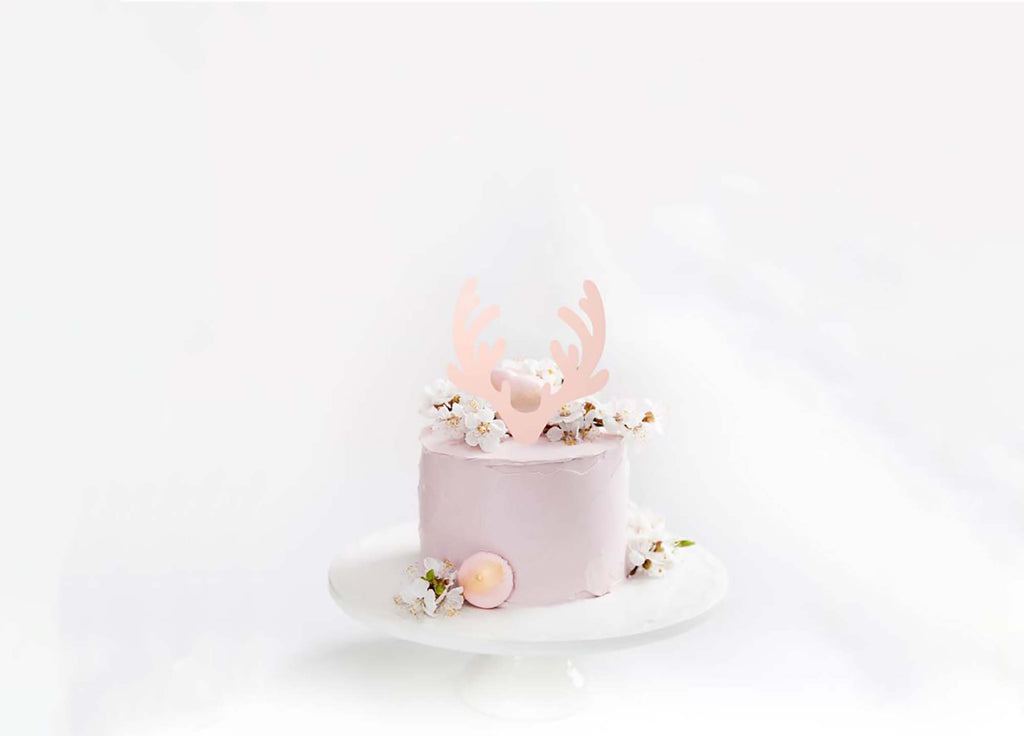 Acrylic Reindeer Antler Cake Topper
