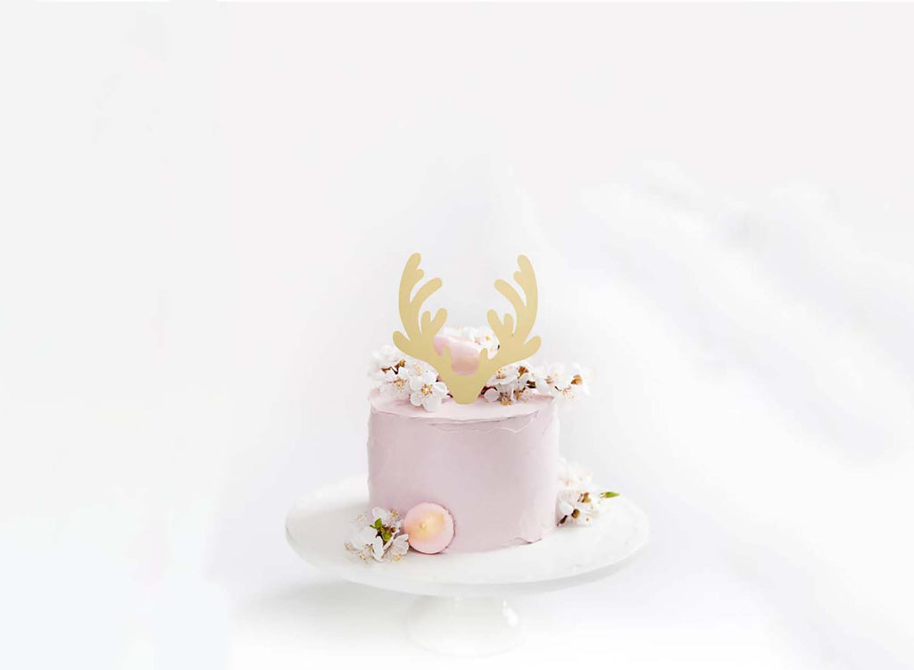 Acrylic Reindeer Antler Cake Topper