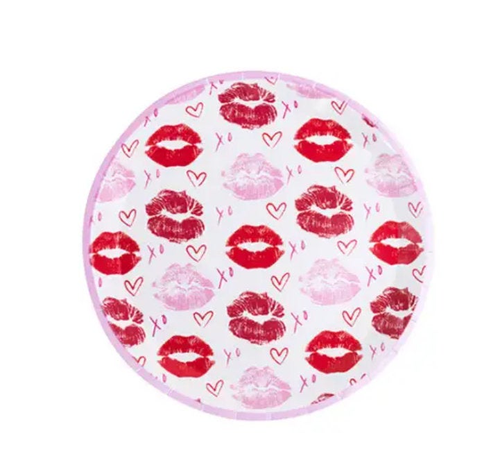 Kiss Print Dessert Plates